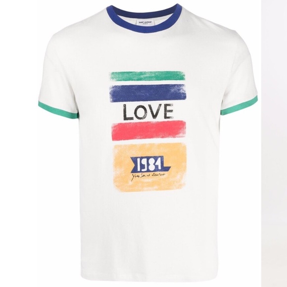 Saint Laurent Love 1984 cotton T-Shirt - Picture 1 of 5